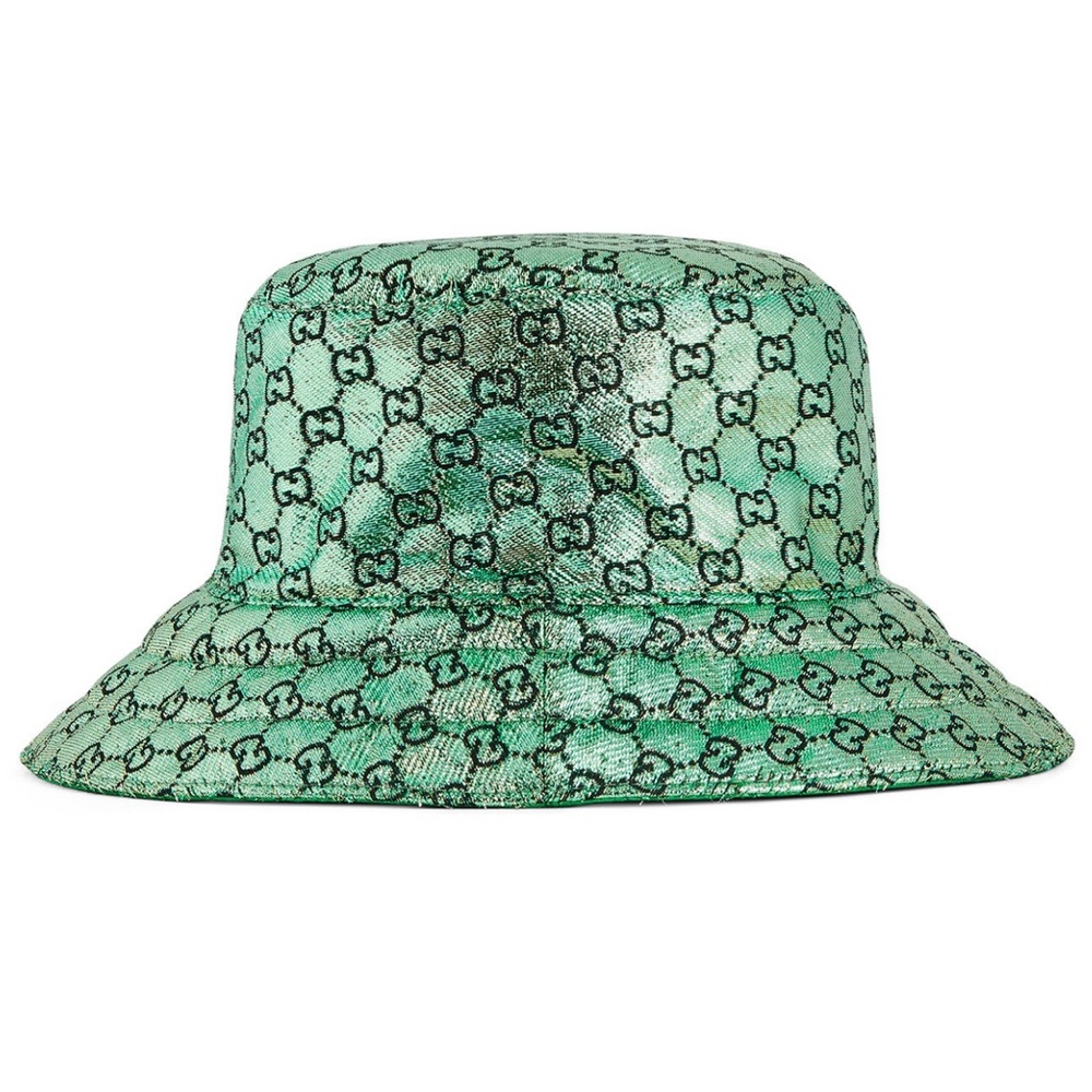 GUCCI GG LAMÉ JACQUARD REVERSIBLE BUCKET HAT